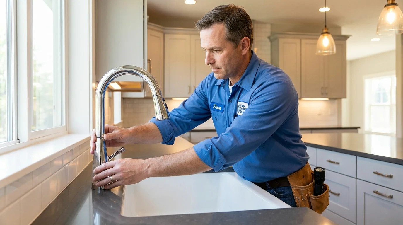 Kitchen faucet installation by Johns Plumbing LLC in Bristow